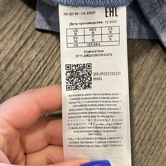 NWOT Guess Blue Cotton Lightweight Pants Drawstring Waist Size M - Picture 10 of 11